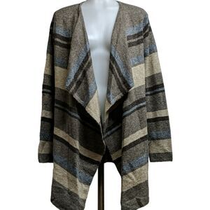 Rebecca Elliot Waterfall Sweater Women Size Medium Wool Blend Open Cardigan M
